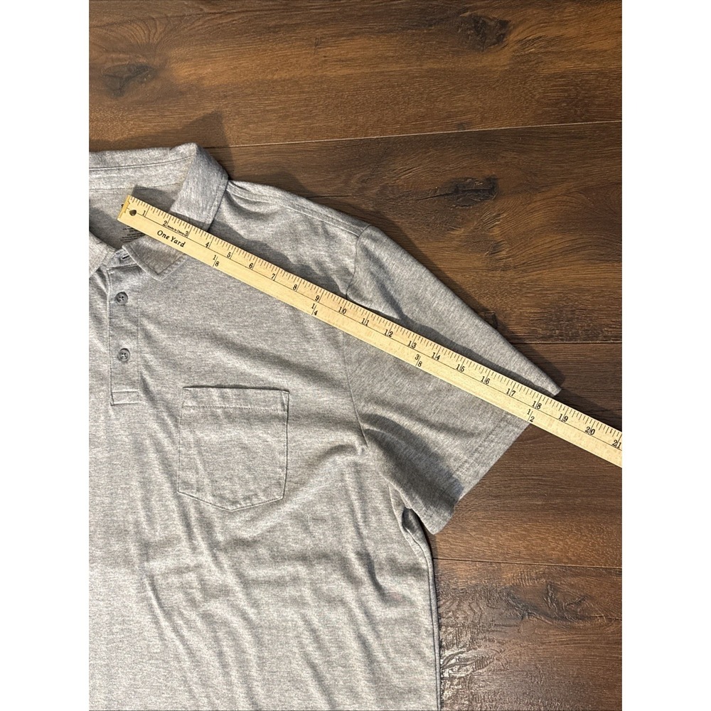 Sonoma Goods For Life Performance Polo Shirt Men's Gray Short Sleeve Rayon Blend - Picture 6 of 7